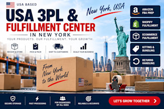 be your USA 3pl warehouse for fba prep pick and pack and order fulfillment
