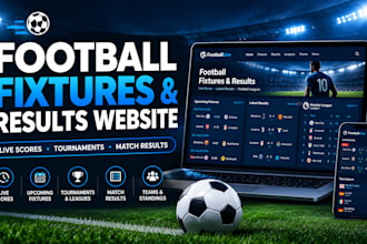 build football fixtures and results website with live scores