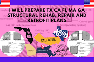prepare tx ca fl ma ga structural rehab, repair and retrofit plans