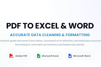 convert PDF to excel, word and clean messy data accurately