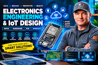 do electronics engineering design, esp32 iot hardware, robotics or pcb layout