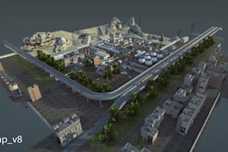 create unity game maps, environment, levels, terrain and world design