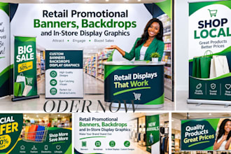 design retail promotional banners backdrops and in store display graphics