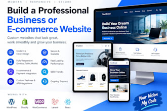build a professional business or e commerce website