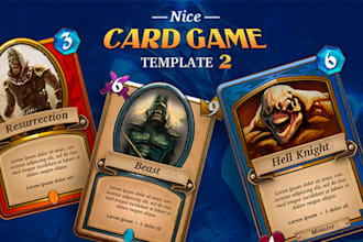 design custom card game layouts, rulebooks, and tarot or poker decks