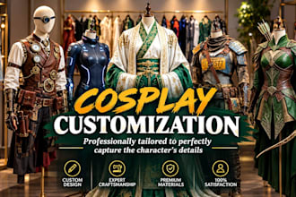 sew costume cosplay fabric design anime clothes pattern design custom outfits