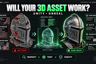 test your 3d asset for unity or unreal