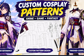 create custom cosplay sewing patterns for anime and games costumes