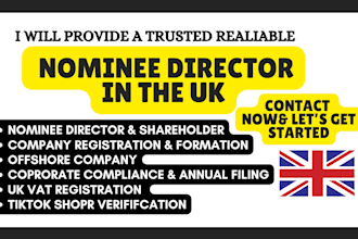 do UK company registration and provide UK nominee director setup guidance