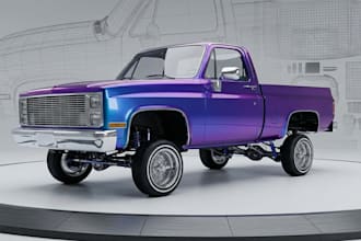 do 3d car model lowrider truck model, american sports fivem gta v modeling