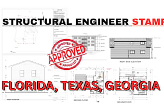 do structural civil engineer stamp mep for florida,texas,georgia permit approval