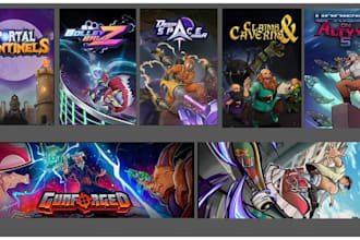 design steam capsule game cover art, steam header and capsule artwork