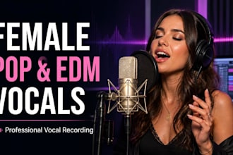be your female pop singer for pop and edm songs