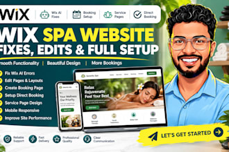 fix wix ai website errors, spa website, website edits, booking page,service page