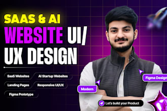 design saas and ai startup website UI UX in figma