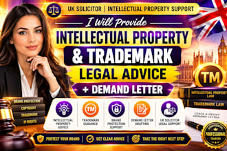 be intellectual property uk solicitor, trademark, legal advice, demand letter