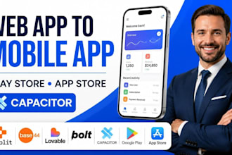 convert replit lovable base44 bolt app to play store app store publish capacitor