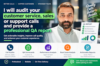 audit customer support calls with QA scores and feedback