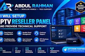 provide reseller panel setup, server, rebrand, support and technical assistance