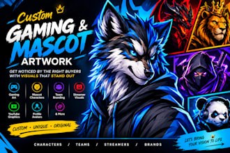 create a custom gaming mascot logo