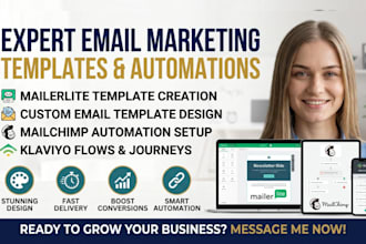 create mailerlite template, email template, mailchimp automation, klaviyo flows