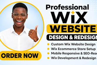 design and redesign wix website, wix ecommerce store, wix website development