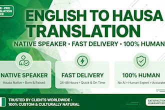 translate english to hausa and transcribe hausa audio and video
