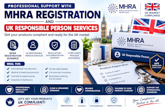 handle mhra registration and UK responsible person services
