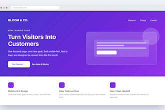 design a modern high converting landing page for your business