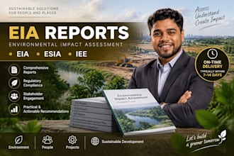 write your eia, esia or iee environmental impact assessment report