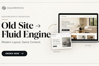 redesign your outdated squarespace site to modern fluid engine