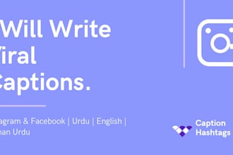 write viral instagram and facebook captions in urdu  english