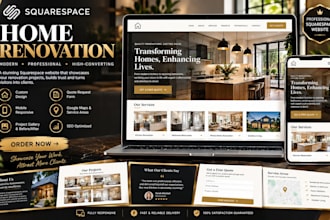 design a squarespace home renovation website for your business