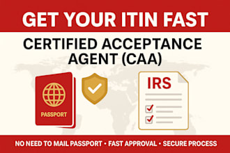 help you apply for an itin for non US residents as a irs caa