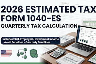 calculate 2026 quarterly estimated taxes and prepare form 1040es