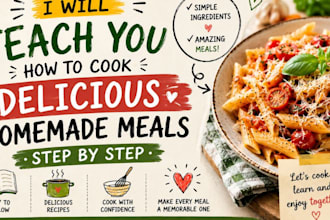 teach you how to cook delicious homemade meals step by step