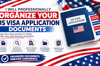 professionally organize your US visa application documents