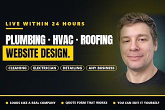 build a plumbing, hvac, roofing, cleaning wordpress website in 24 hours