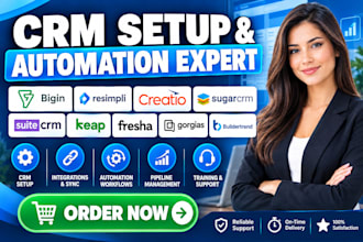 setup bigin resimpli creatio sugarcrm suitecrm keap fresha gorgias buildertrend