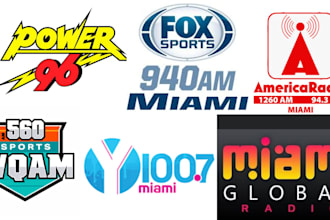 provide real airplay and music promotion on top miami radio