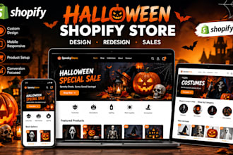 design a halloween shopify store for seasonal sales and ecommerce