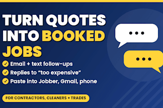 write quote follow up emails and texts for your service business