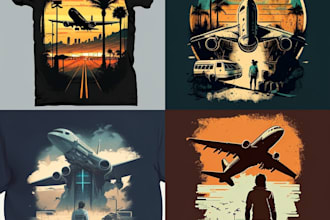 design airport posters or t shirt design
