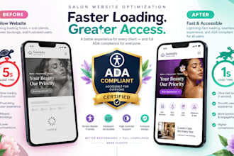 fix your salon website core web vitals mobile speed, and make it ada compliant