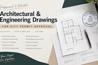 draw review architectural engineering sign seal nc texas sc ny permit approval
