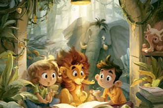 illustrate children story book illustration, story book, book illustration