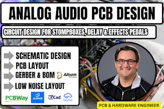 production ready low noise guitar pedal pcb, audio pcb,amplifier, analog circuit