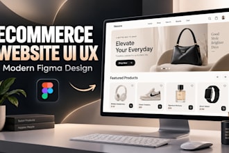 design a modern ecommerce website UI UX in figma