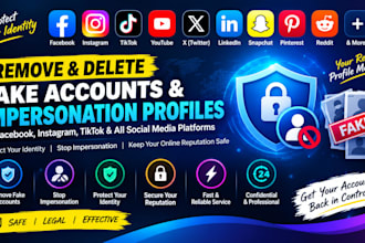 remove delete fake accounts impersonating profiles on facebook instagram tiktok