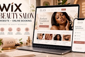 design a wix beauty salon website with online booking